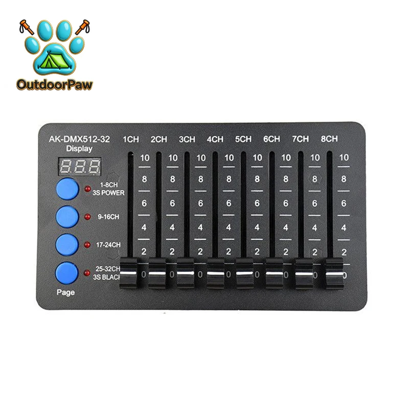 DMX512 Console 512 Channels Mini Portable Dimming Test Wedding Small Performance Stage Lighting Console