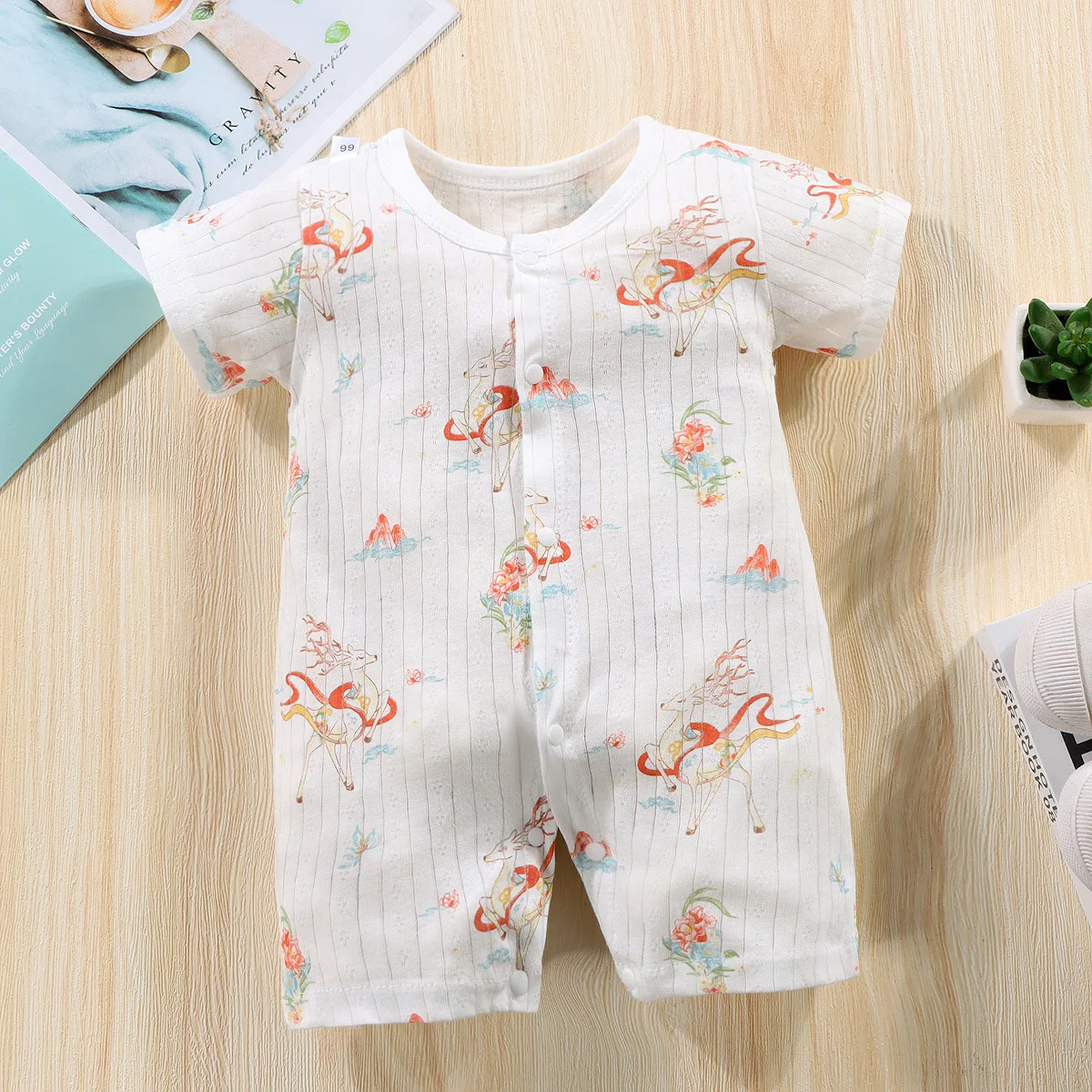 New Baby Newborn Romper Short-Sleeved Thin Romper baby wrapping clothes Jumpsuit baby girl romper