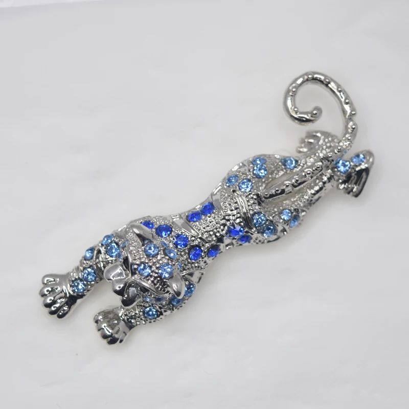 

12pcs/lot Wholesale Fashion Brooch Rhinestone Leopard Brooches pin for Men's unisex Costume jewelry Accessories C101514