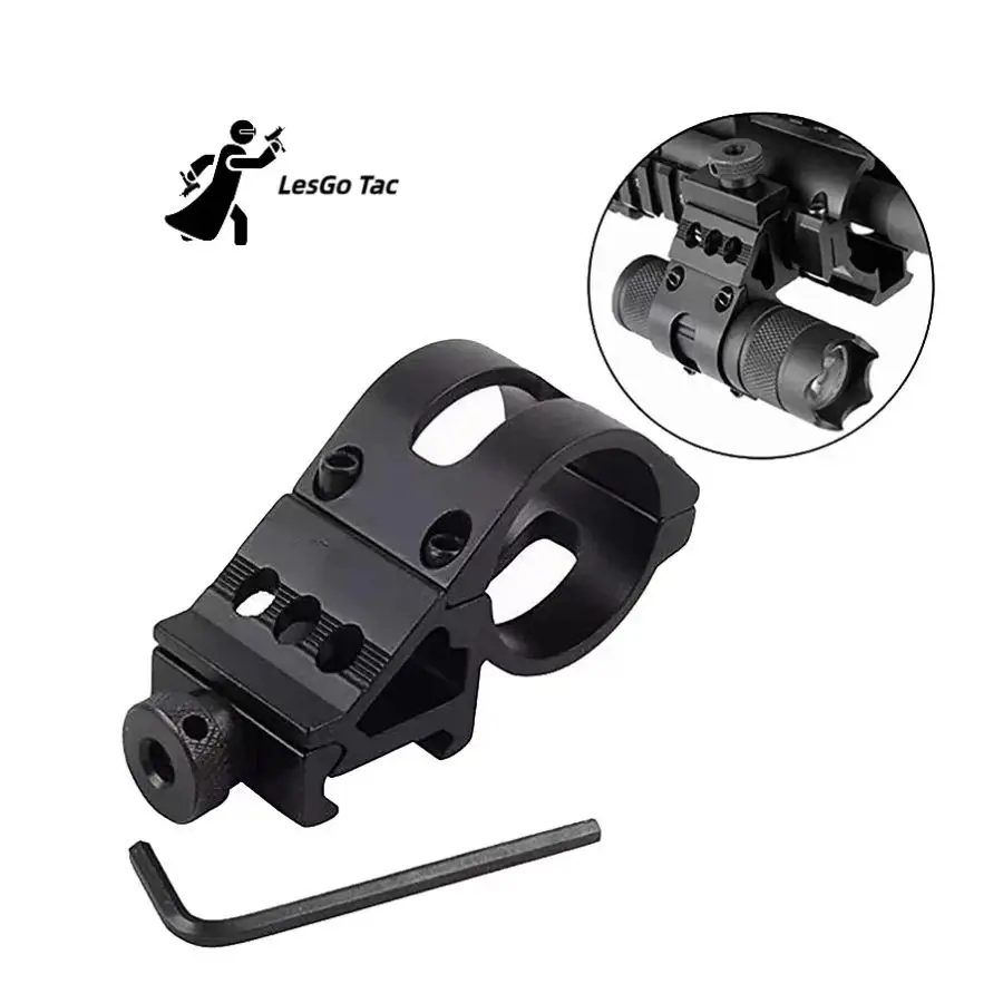 

LesGo 1Pair Tactical 25.4mm Quick Release Offset Flashlight Scope Mount 20mm Rail 45 Degree Sight Mount Hunting Accessories