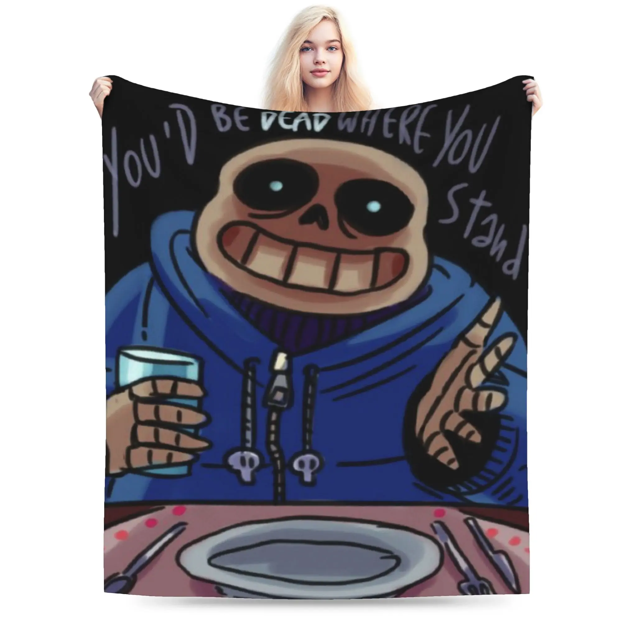 Undertale Sans  Blankets Super Soft Velvet Novelty Present  Throw Blankets Bedspread