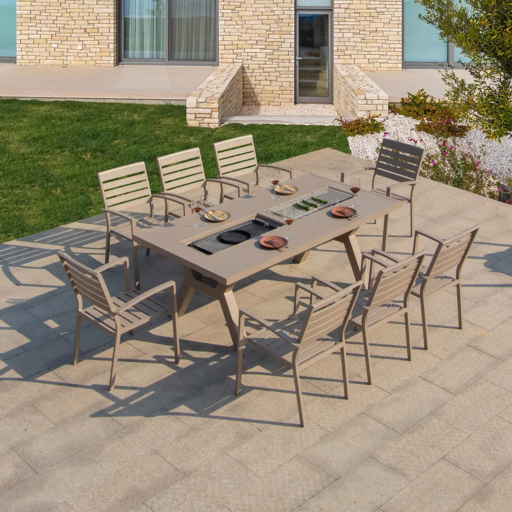 xx-Luxury Roast Furniture Smokeless Hot Pot Barbecue Table And Chairs Set Restaurant Electric Grills Korean Bbq Grill Tables^