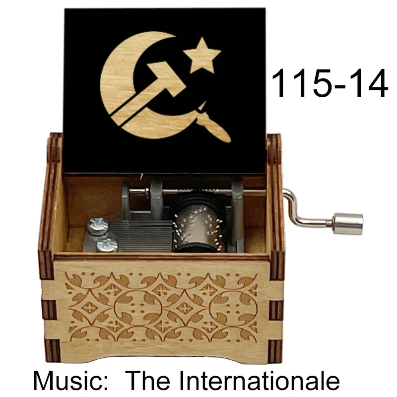 صندوق تشغيل الموسيقى من ماركة Song l'interبتصميم يدوي صندوق خشبي هدية للأصدقاء الكبار للأب والأم والجد ديكور المنزل