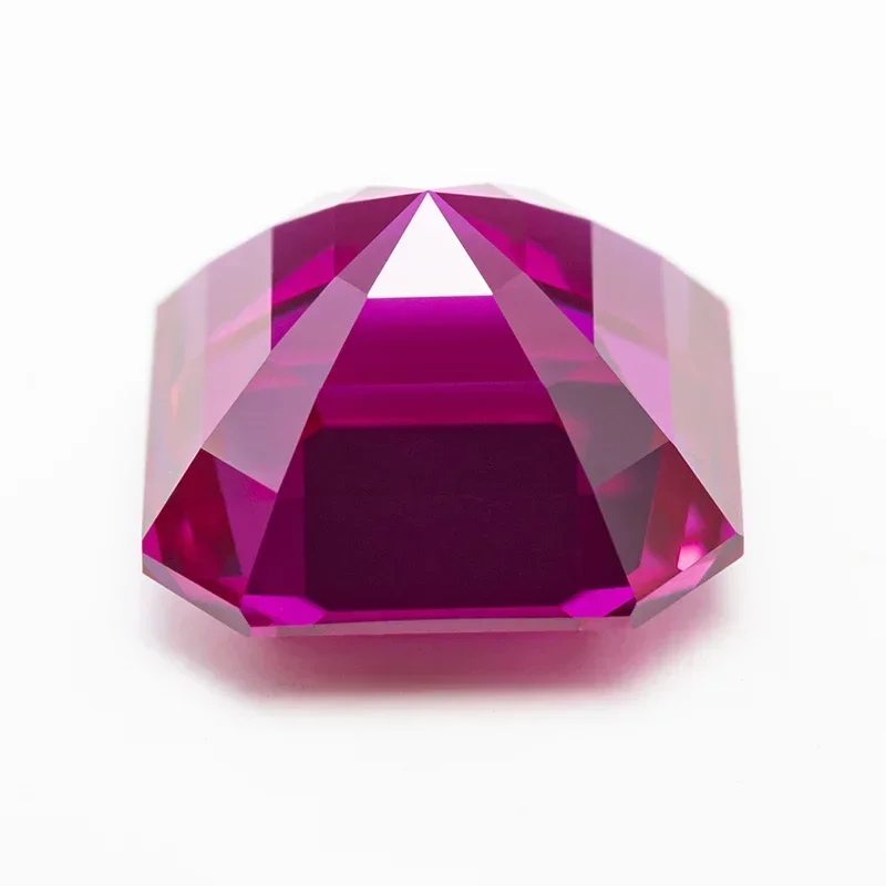 Top Lab Gegroeid Robijn Vierkante Asscher Cut Rubellite Vvs1 Selecteerbare Agl Certificaat Edelsteen Charmes Diy Voor Sieraden Maken Materialen