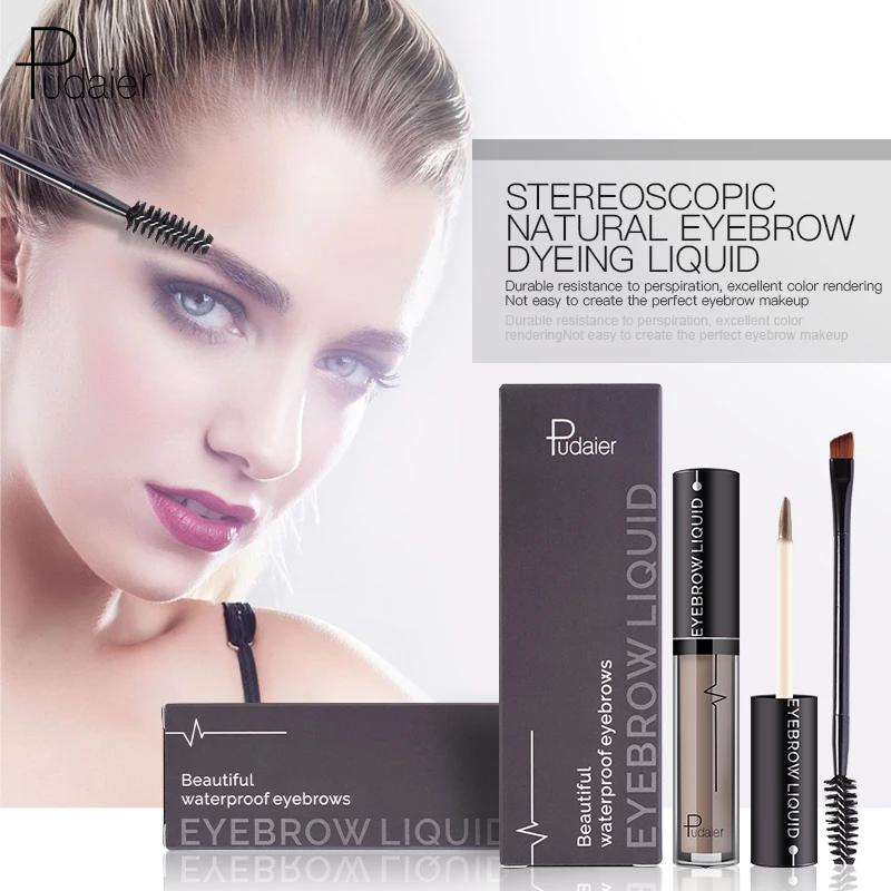 Waterproof Liquid Eyebrow Gels-24Hours Long Lasting Smudge-Proof Tinted Makeup Color Brow Ge