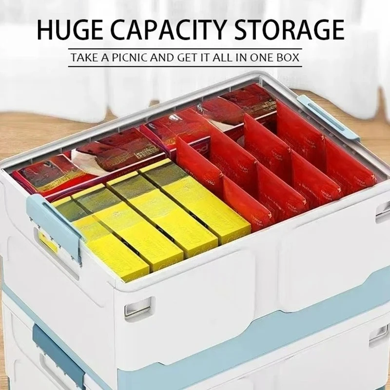 대용량 플라스틱 보관 상자 접이식 책 상자 학생 교실 정리 스낵 장난감 보관 상자 뚜껑이있는 거실