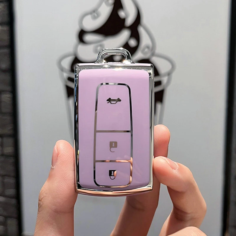 

TPU Car Key Case Cover Shell Fob For Toyota 2004 2005 2006 2007 2008 2009 Prius Corolla Verso Camry key chain Accessories