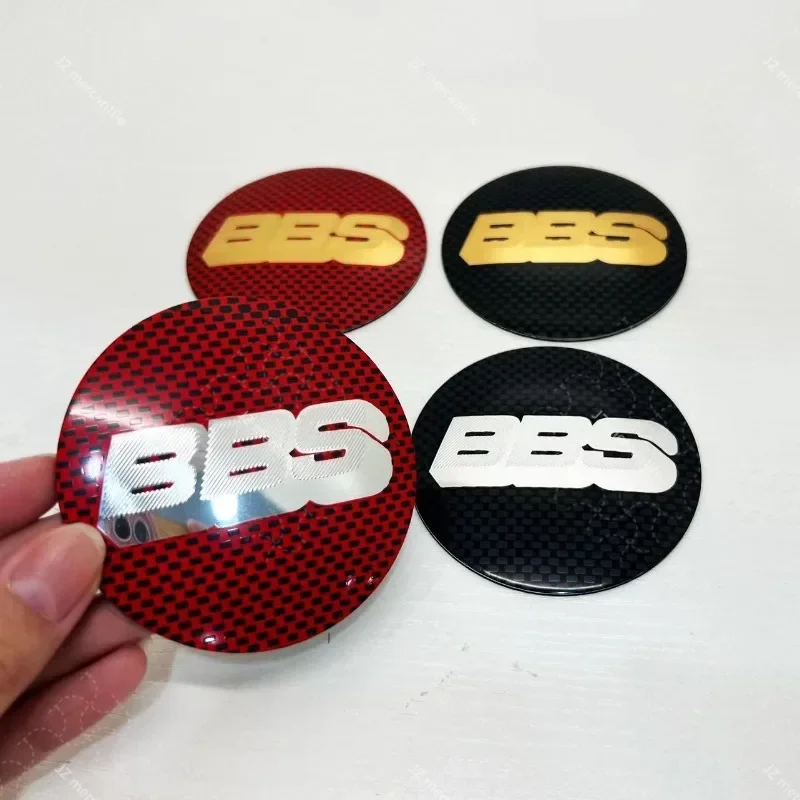 ملصقات غطاء مركز عجلة السيارة العالمية - (4 قطع) 56/60/65/70 مم ملصقات محور BBS-Style - شارات شارة حافة العجلة المصنوعة من خليط معدني