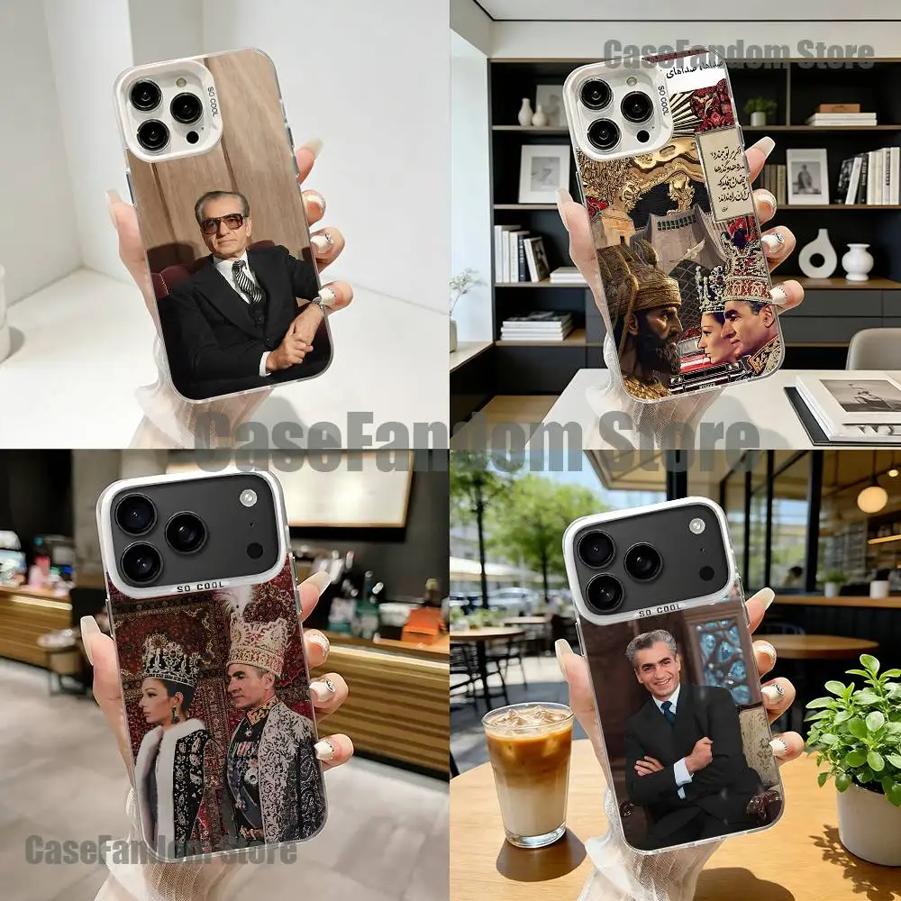 

M-Mohammad Reza P-Pahlavi Iran For White Candy Matte Cover iPhone 17,16,15,14,13,12,11,Mini,Pro,Plus