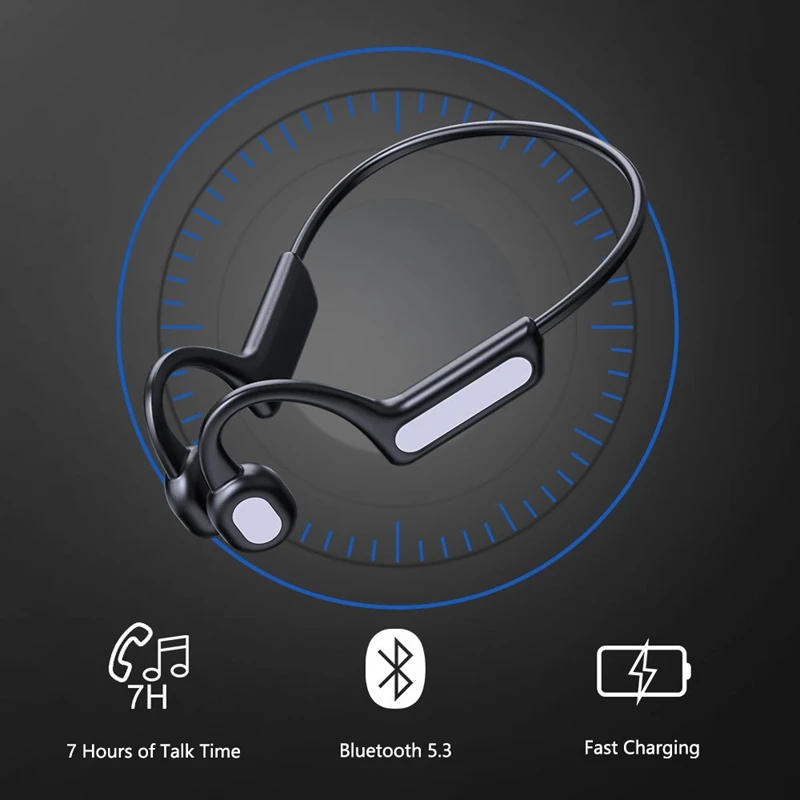 

Наушники с костной проводимостью, водонепроницаемые и ударопрочные, беспроводные, с ультрадолгим временем автономной работы, накладные Bluetooth-наушники