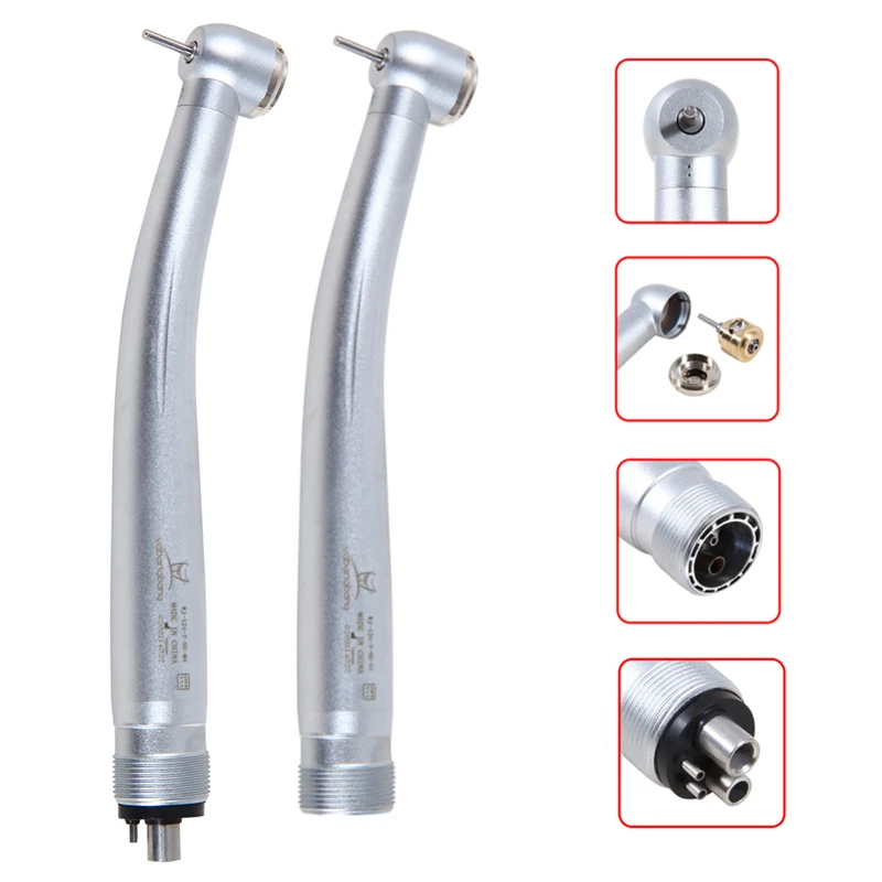 NSK Style Dental High Speed 2/4Hole  Single Spray Big Head Handpiece Push Button Tip / Cartridge Rotor