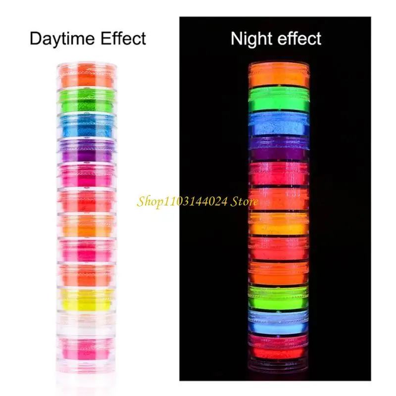 N5KE Color Pigment Powder Black Light Reactive Luminous Pigment Jewerly Making
