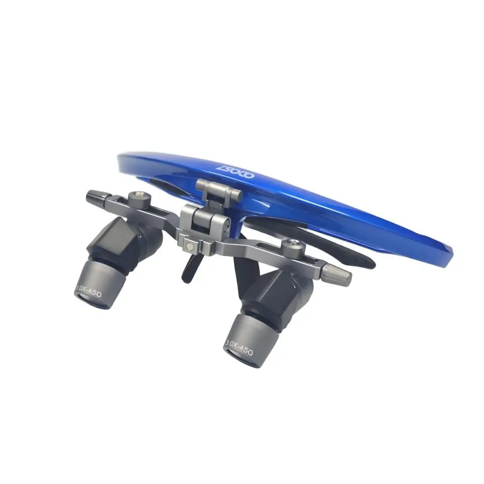 

Professional Medical Surgical Loupes with Headlight 3X 4X 5X 6X Adjustable Pupil Binoculars 45 Degree Dentist Clinic Magnifier