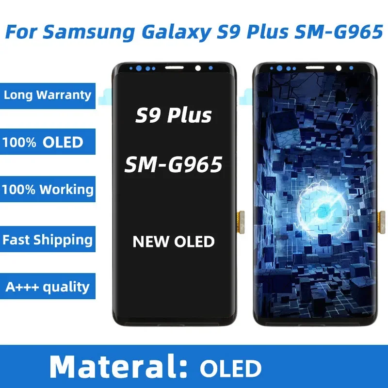 New Super OLED S9+ Plus Display For SAMSUNG Galaxy S9 PLUS G965F G965 LCD Display+ Touch Screen Digitizer Assembly with frame