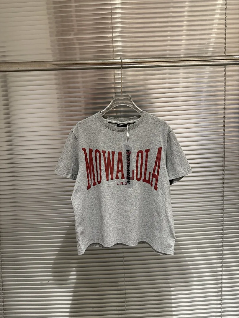 2026 Best Quality 1:1 Mowa London Logo Printed Opium Style Women Men T shirts Tees Boxy Fit Men Casual Cotton T shirt
