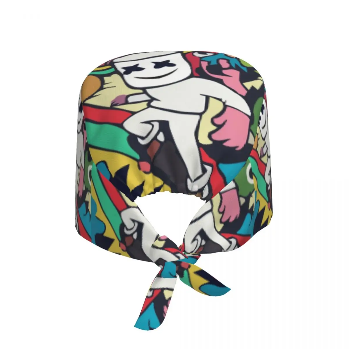 Marshmellos Electronic Music DJ Cleaning Working Cap Comfortable Men Women Scrub Cap Surgicals Hat Nurse Scrubs Hat For Dentist