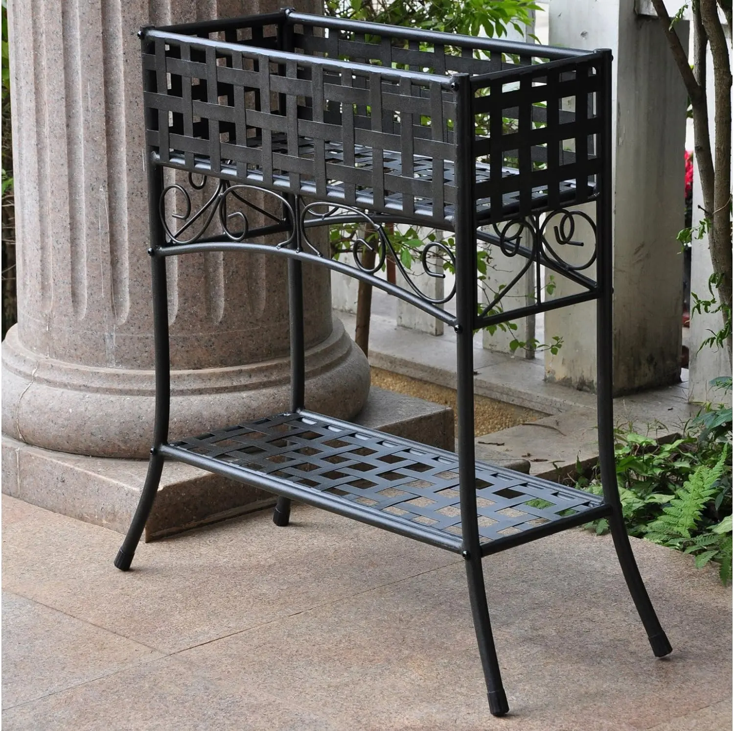 International Caravan Iron Outdoor/Indoor Plant Stand