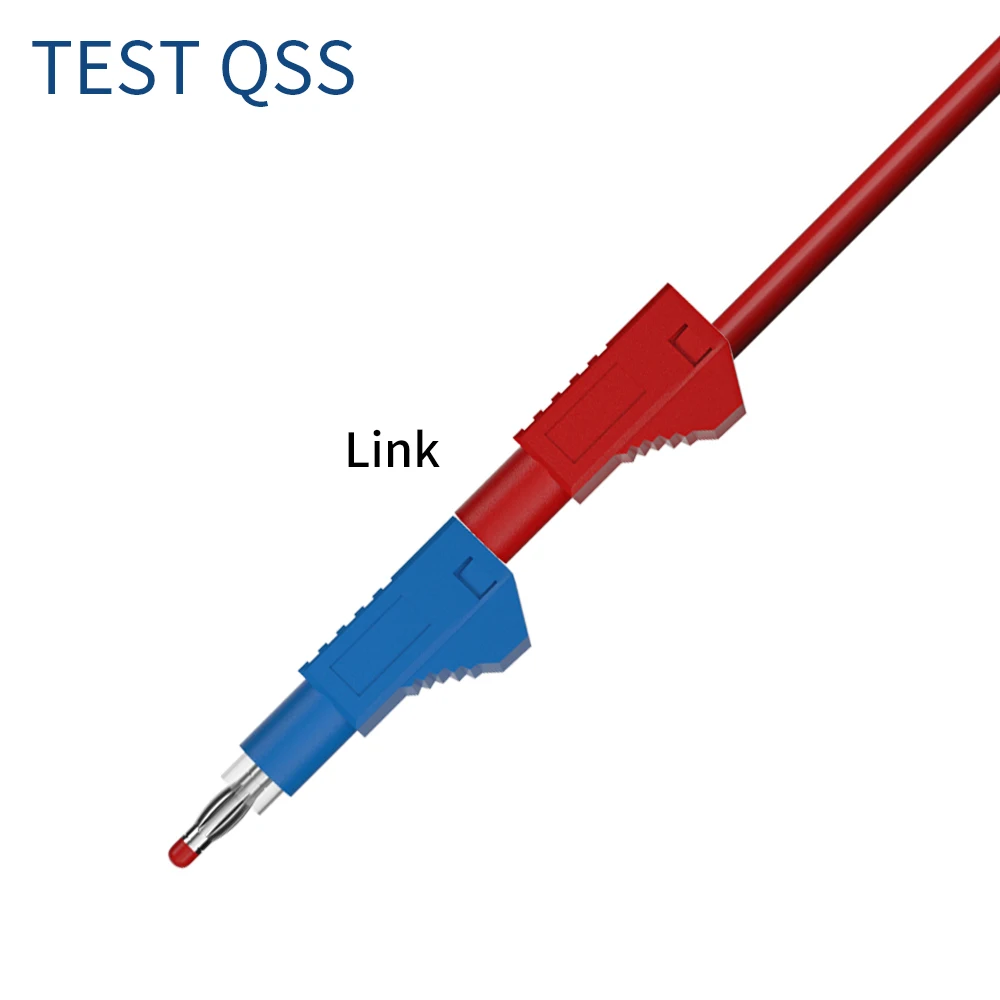 QSS-Retrátil Multímetro Test Leads, Cabo Fio, Ferramentas Elétricas Acessórios, Dual 4 milímetros Banana Plug, Segurança, Q.70022, 200cm, 5Pcs