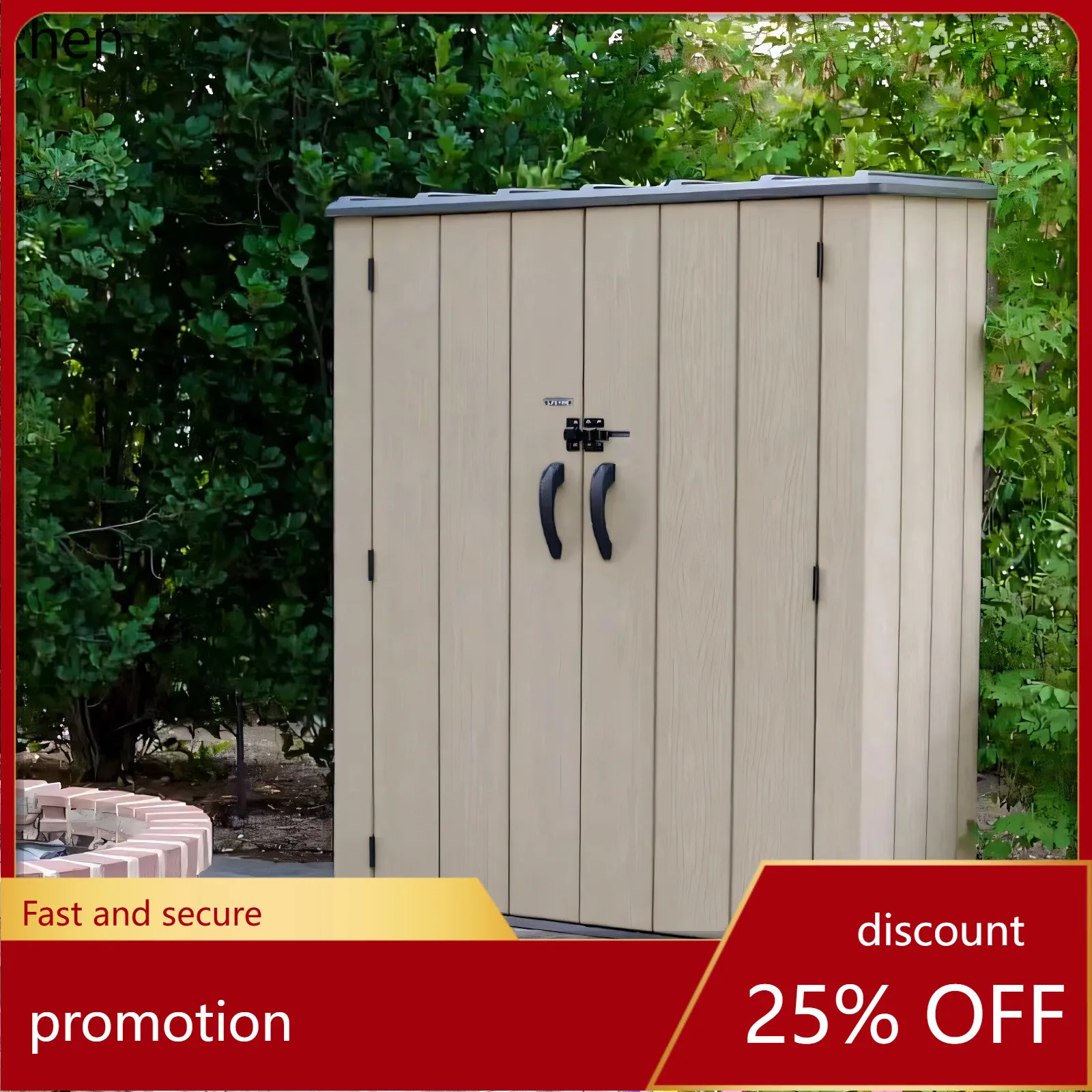 

CZ Waterproof Storage Cabinet Outdoor Tool Cabinet Garden Storage Rainproof Miscellaneous Cabinet
