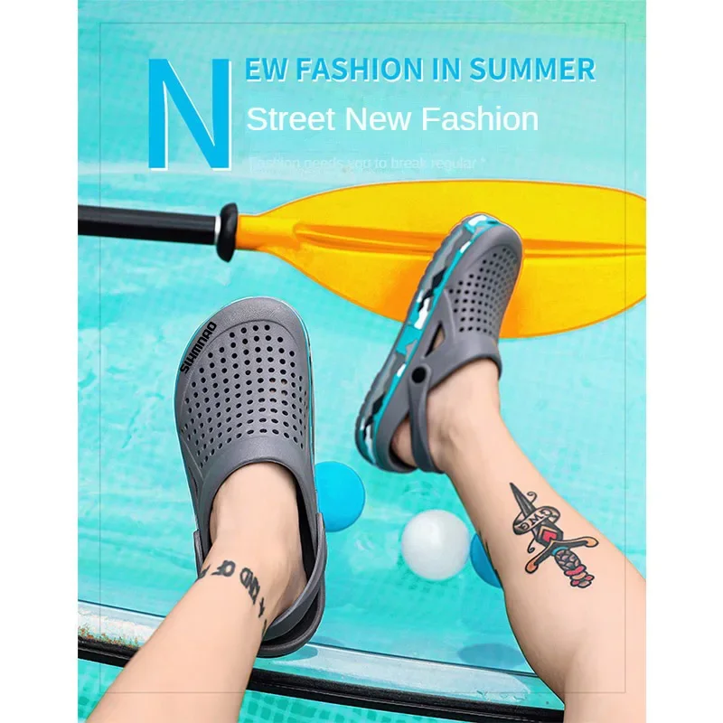 Summer Outdoor Beach Casual Sandals, Lightweight and Breathable Household Shoes, Anti Slip and Breathable Fishing Slippers image 5
