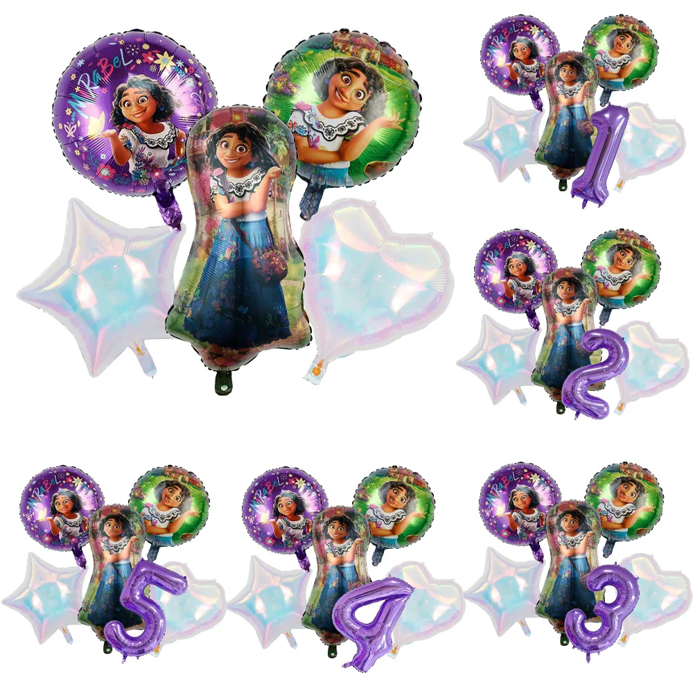 

Disney Encanto Mirabel Balloons Set 1th-9th Birthday Decoration Paper Plates Cups Baby Shower Kids Girl Favors Party Supplies