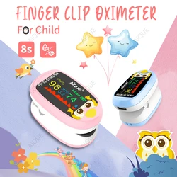 JUSTLANG Owl Rechargeable Oximeter Cartoon Finger Clip Medical Nurse Pediatric Oxygen Heart Rate Child Adult Meter Pulse