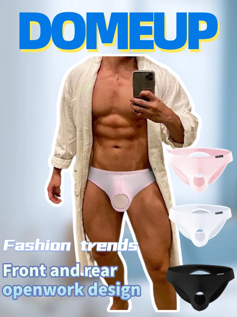 

2/3 шт. сексуальные мужские трусы спереди и сзади с полым дизайном, спортивные трусы с подтяжкой бедер, с низкой талией, U-образное выпуклое мужское нижнее белье высокой эластичности