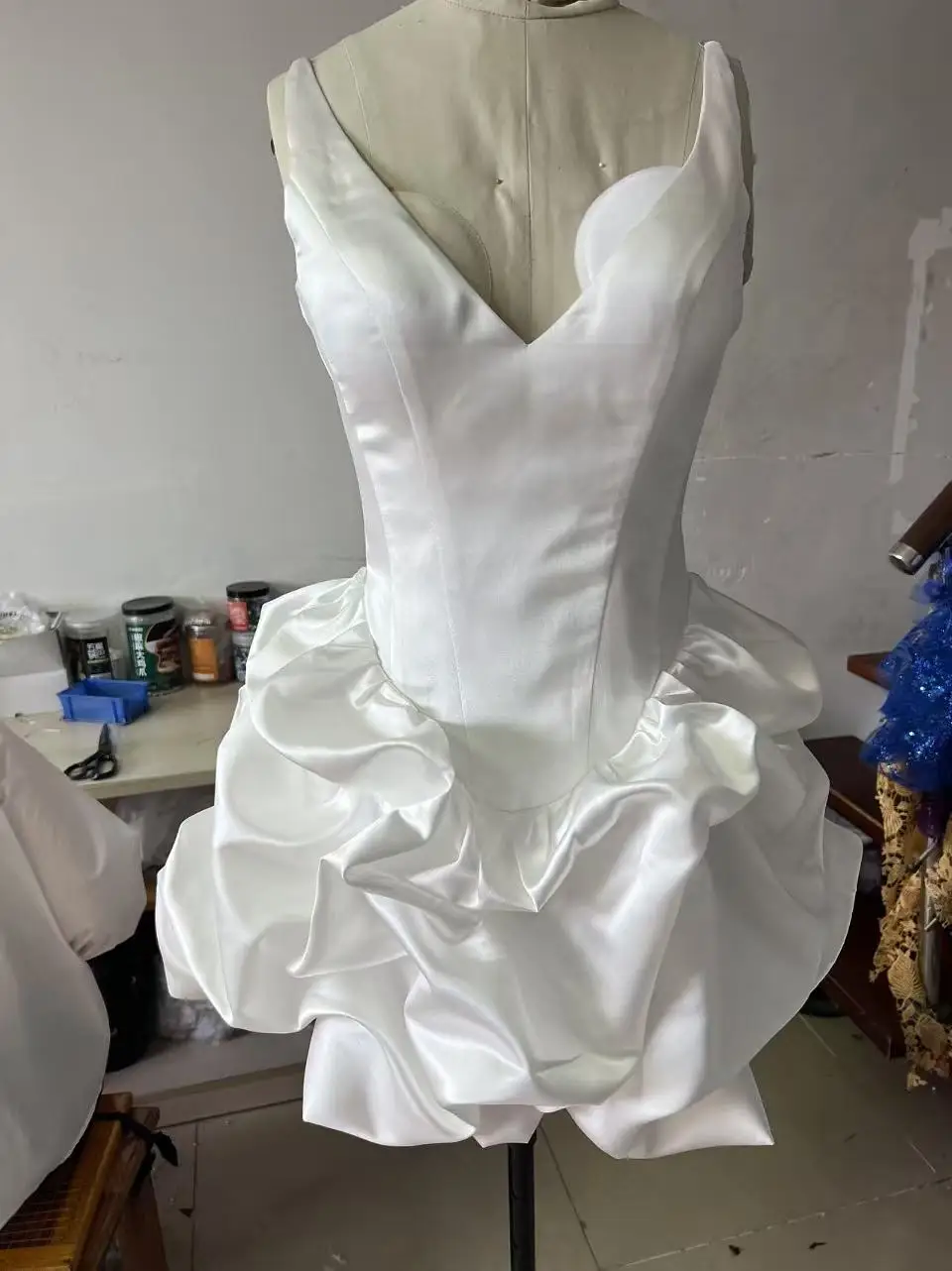 Fashion Short Wedding Dresses Boho Beach V-Neck Mini Bridal Dress Women Evening Wedding Prom Gowns Customized