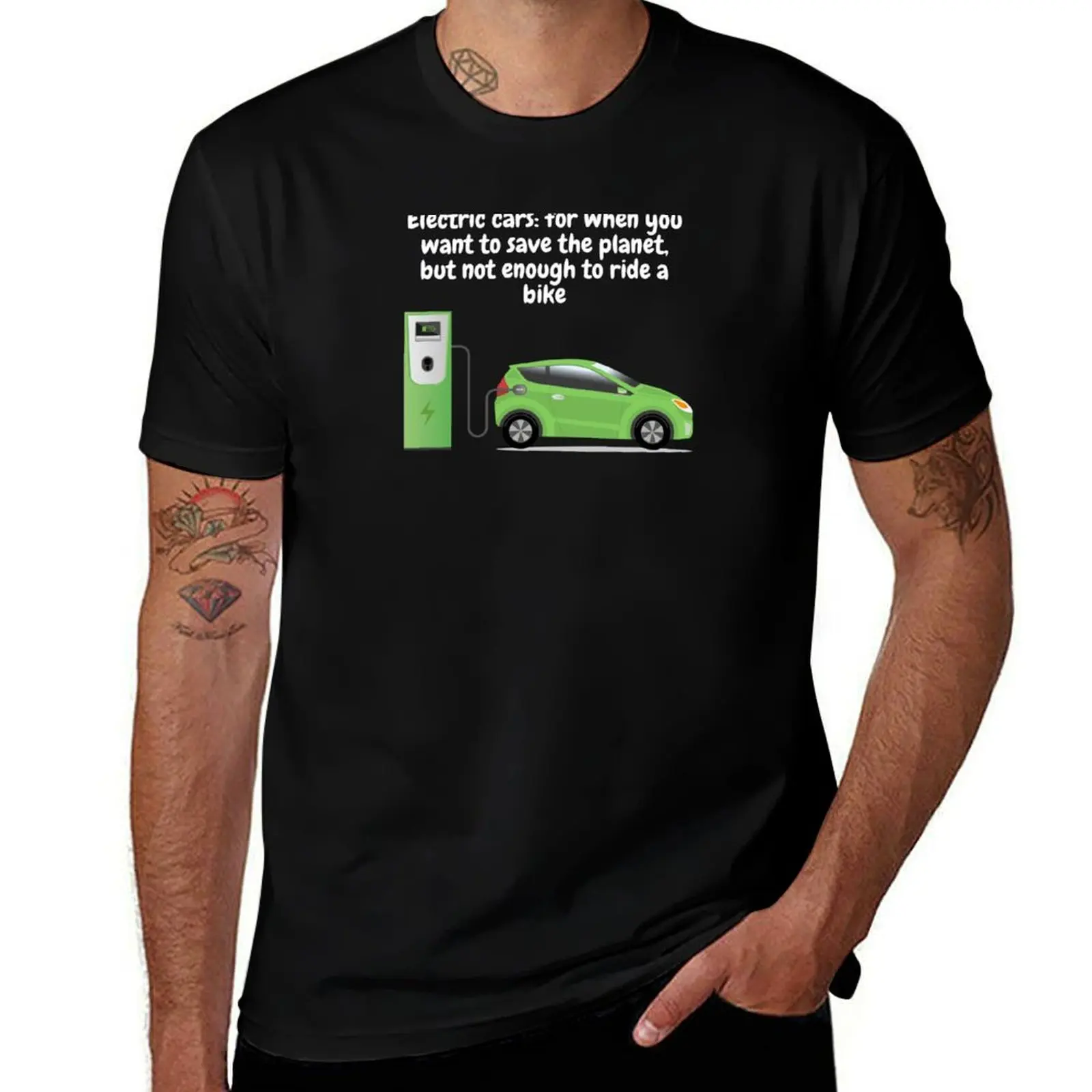 Irony of Electric Cars! T-Shirt Plus Size All Match Tee Shirt T-Shirt