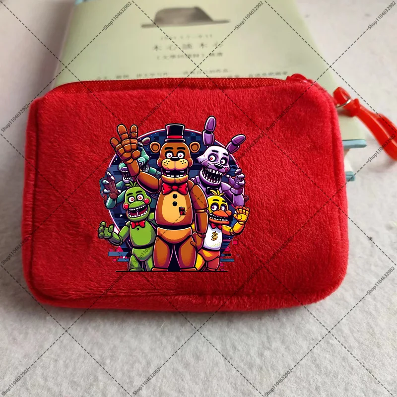 FNAF Coin Purse Five Nights At Freddys Cute Cartoon Anime Pattern Printed Wallet Outdoor Portable Purses Birthday Party Gifts