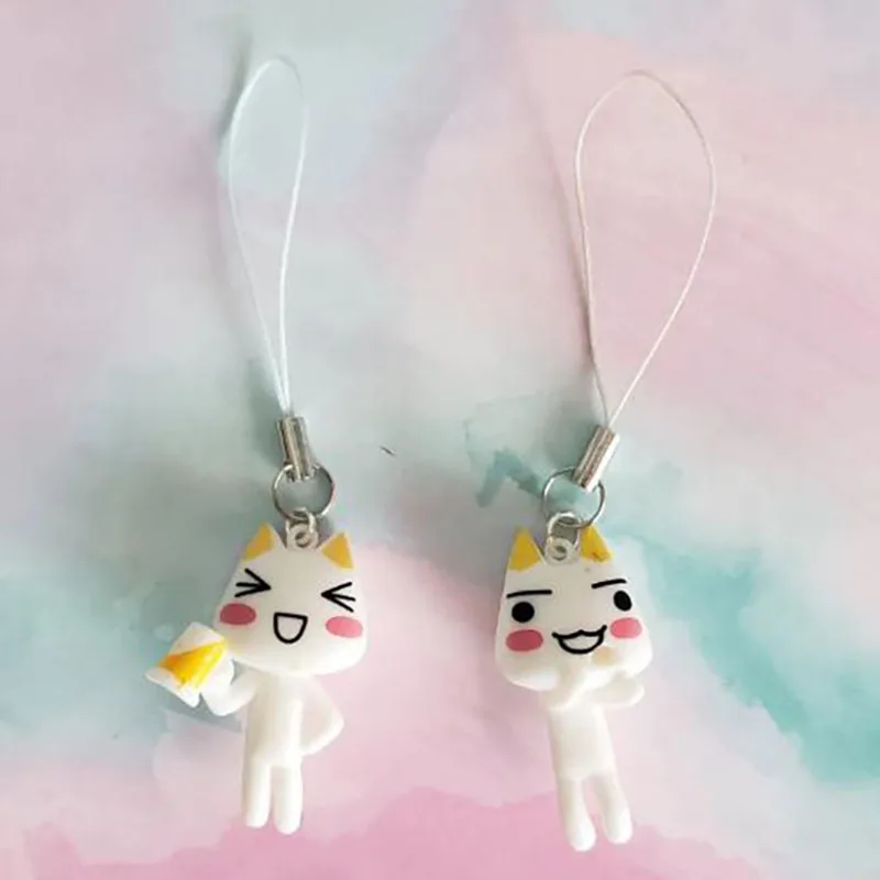 Toro Kuro Cat Phone Beaded Charm Pendant Y2K Handmade