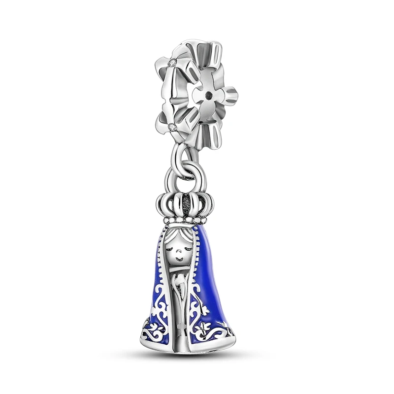 925 zilveren regenboogbloem Dragonfly Charms Dangle Charm Animal bead Fit originele armband sieraden DIY - afbeelding 1