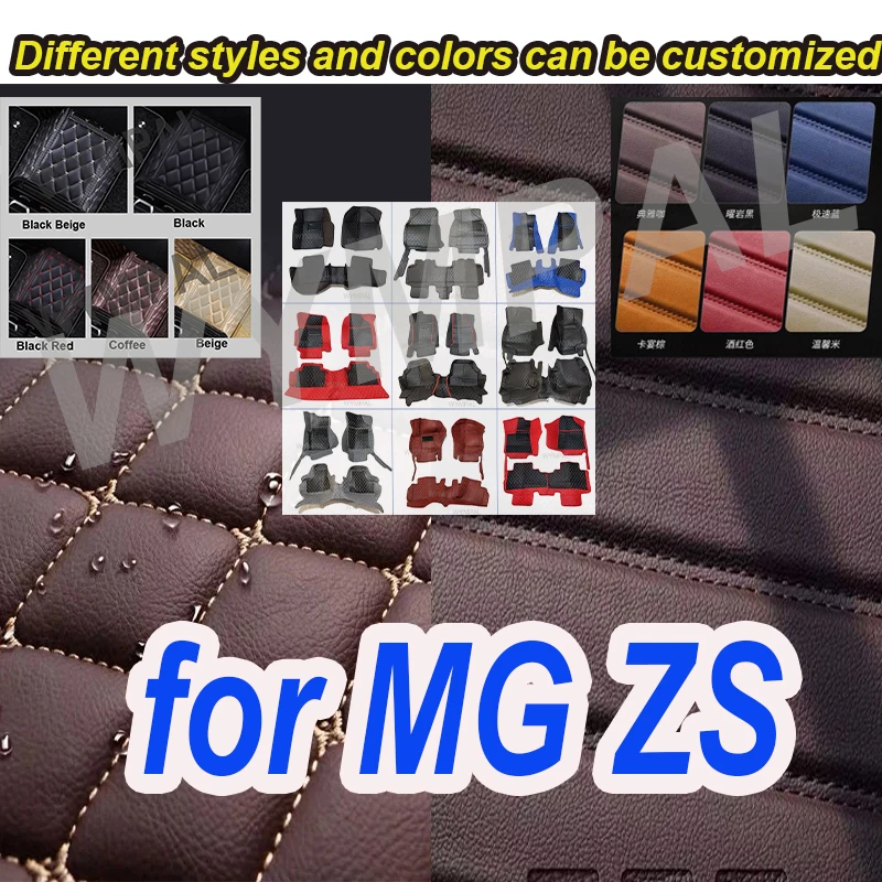 

LUXURY Custom Automotive Car Floor Mats For MG ZS 2022 Auto Luxury Leather Men Women Car Mats Full Coverage