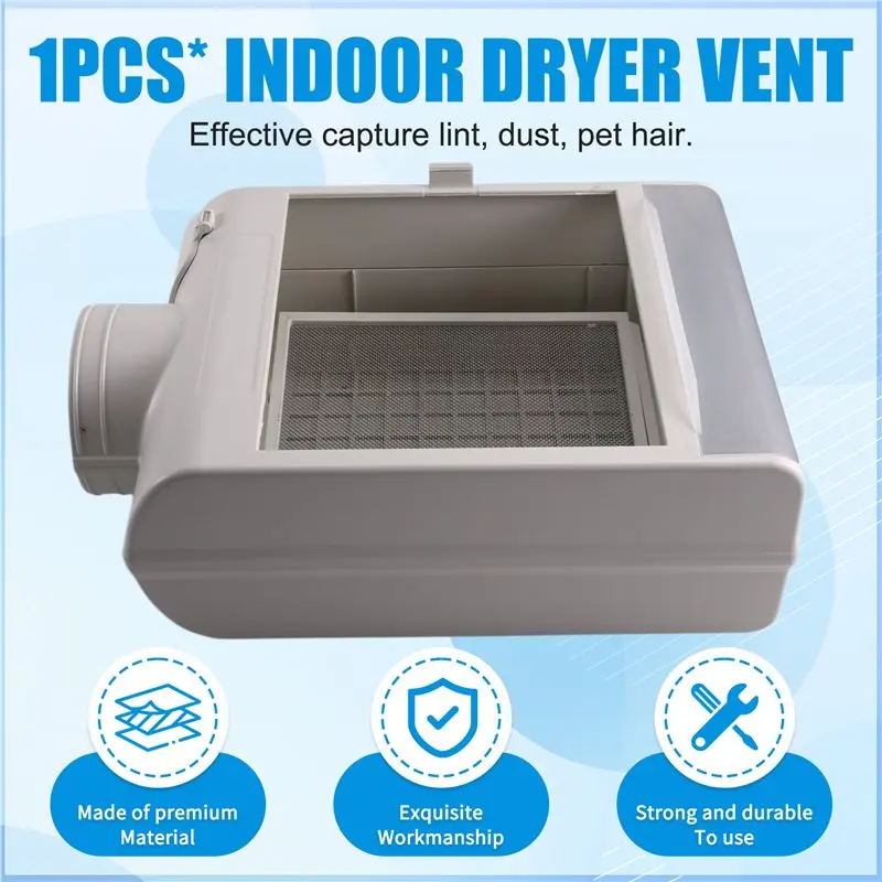 CKFAM-Safety Vent Flap Upgrade, Indoor Dryer Vent,Screen Filter And Water Drawer System, For Electric Clothes Dryers