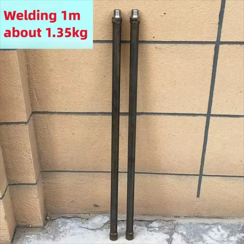Water Drill Extension Rod Thickened Drill Pipe For Pipe Laying Machine Hole Drilling 22mm Connector Interface