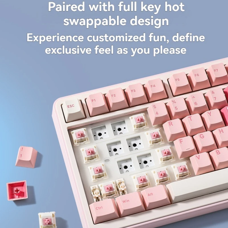 YUNZII B75Promax Tri-mode Mechanical Keyboard Custom Hot Swap RGB Gasket Structure VIA Ergonomic Game Office Mechanical Keyboard
