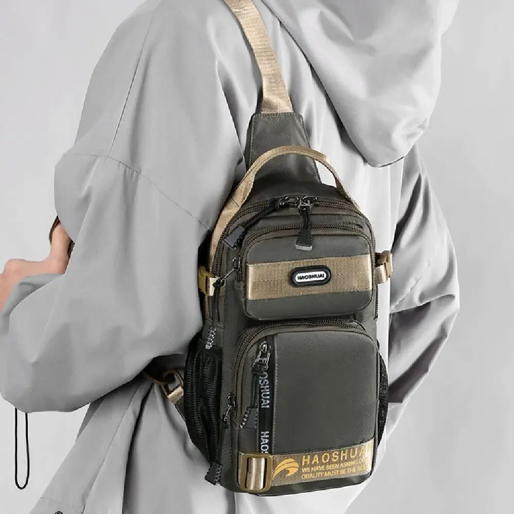 Men Cross Body Shoulder Chest Bag Sling Backpack Travel Tactical Military Waterproof Nylon Male Rucksack Messenger Bag