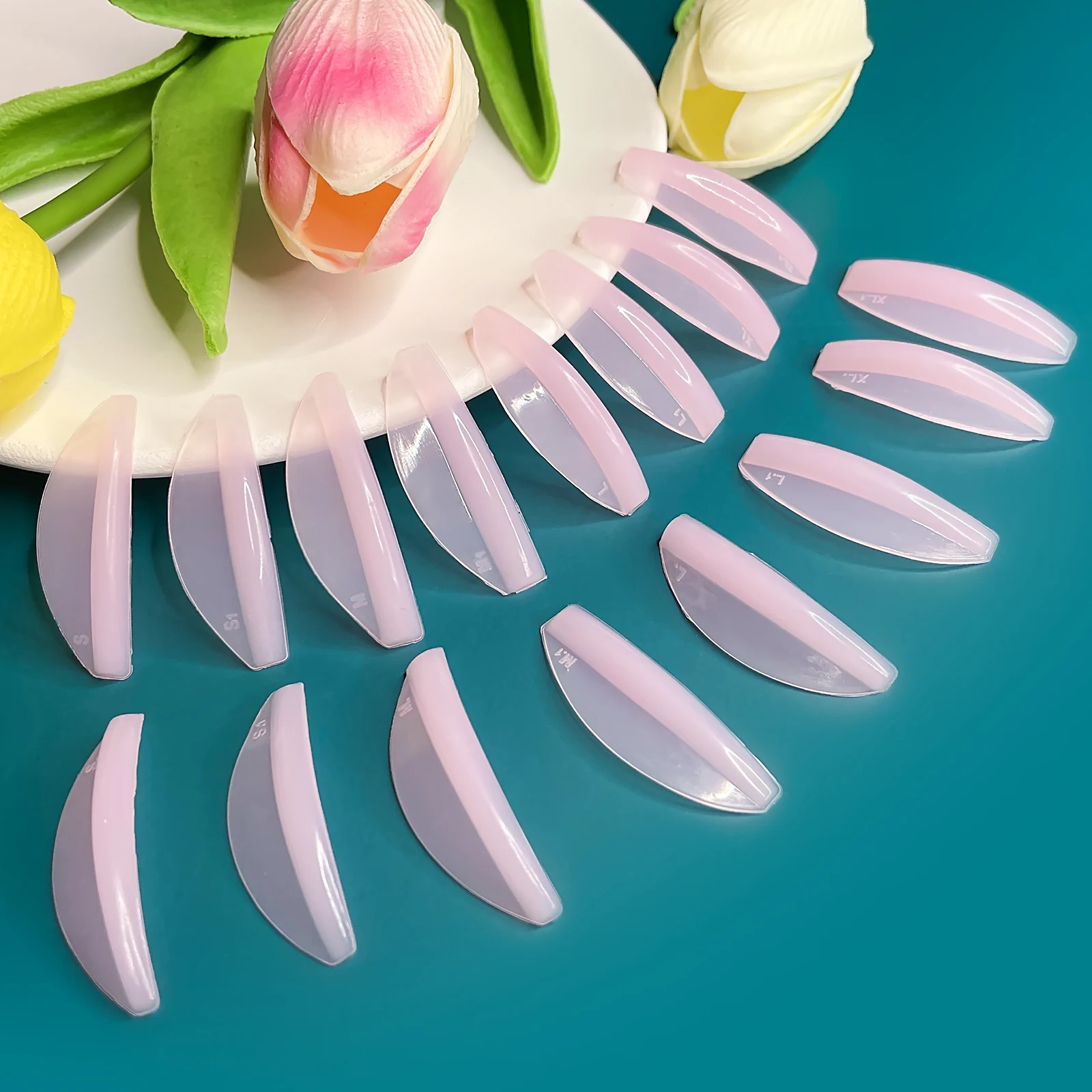 PERMANIA 8 pares C & LCurl almohadillas de silicona para permanente de pestañas palo de pestañas pegajosas escudo levantamiento 3D rizador de pestañas accesorios herramienta de maquillaje