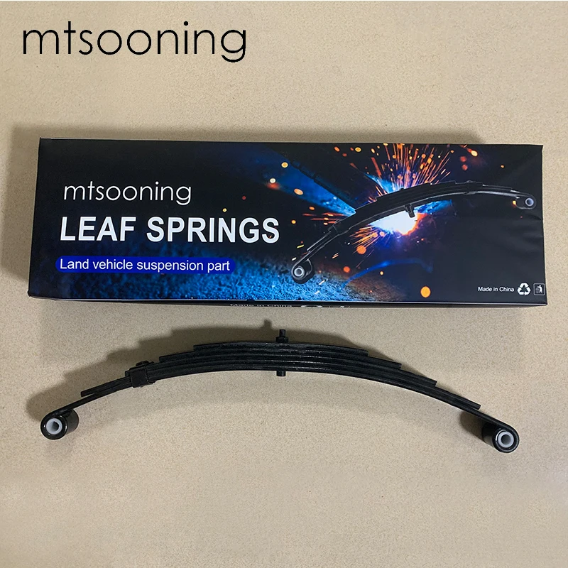 1pc Mtsooning 5 Leaf Double Eye Trailer Steel Spring for 750KGs Trailer Axles Trailer Leaf Spring