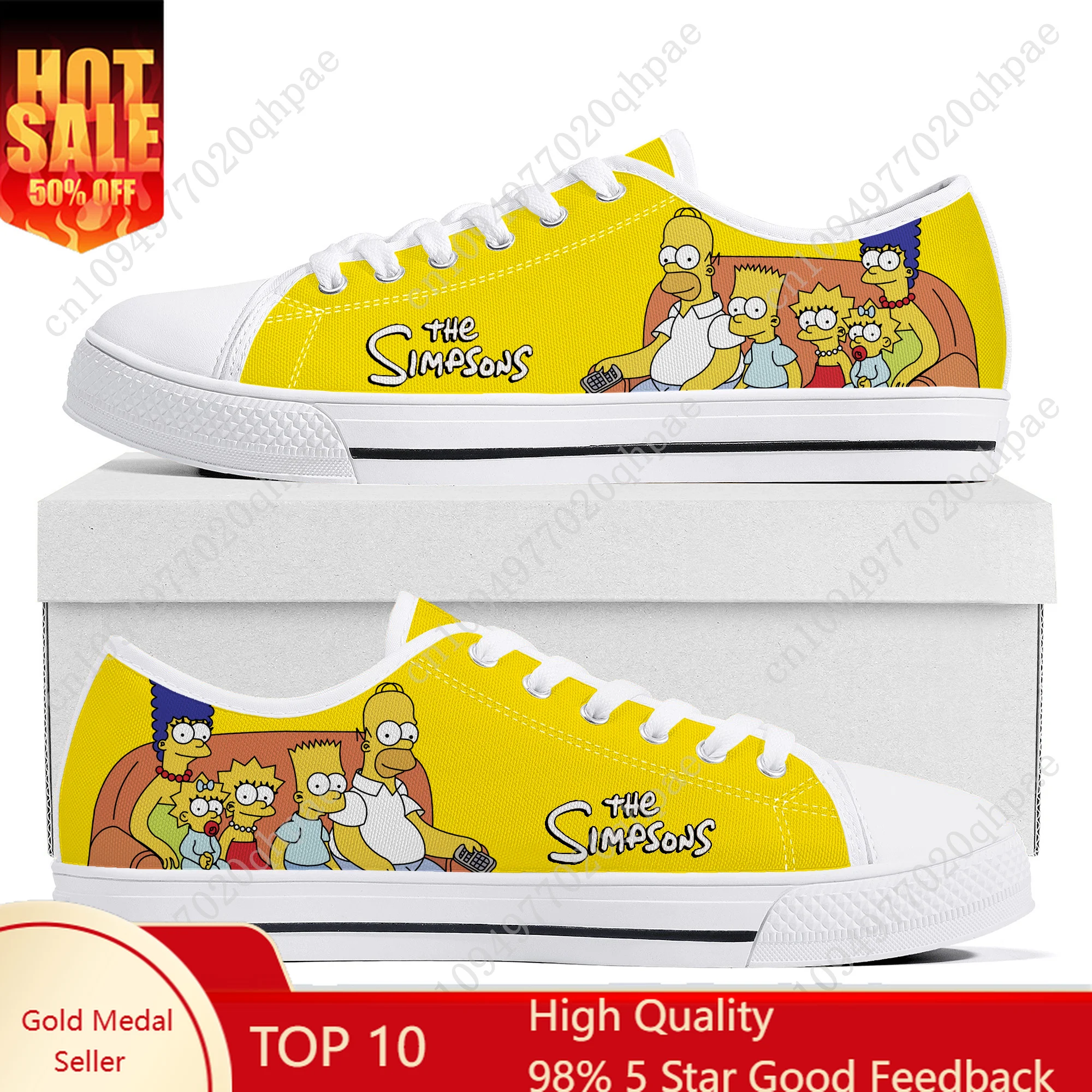 

S-Simpsonss Low Top Sneakers Mens Womens Teenager High Quality Canvas Sneaker 3D Print Casual Couple Shoes Personalized Shoe