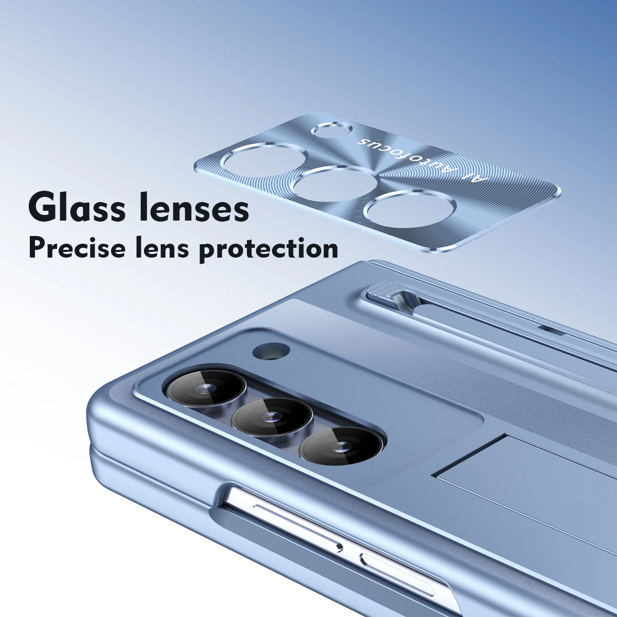 For Samsung Galaxy Z Fold 5 Case Plating Hinge Fold 4 6 With S Pen 360 Full Screen Protector AG Matte Shockproof Kickstand Cover