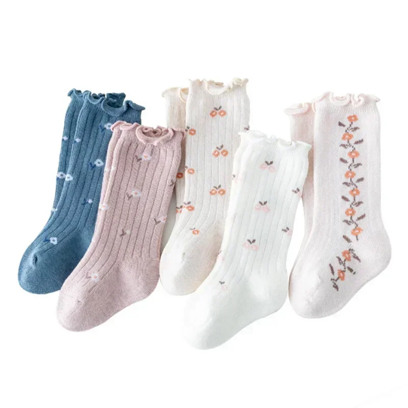 

Cute High Knee Socks for Babies Infant Toddler Ribbed Over-the-calf Autumn Socks for Girls and Boys 0-5 Years