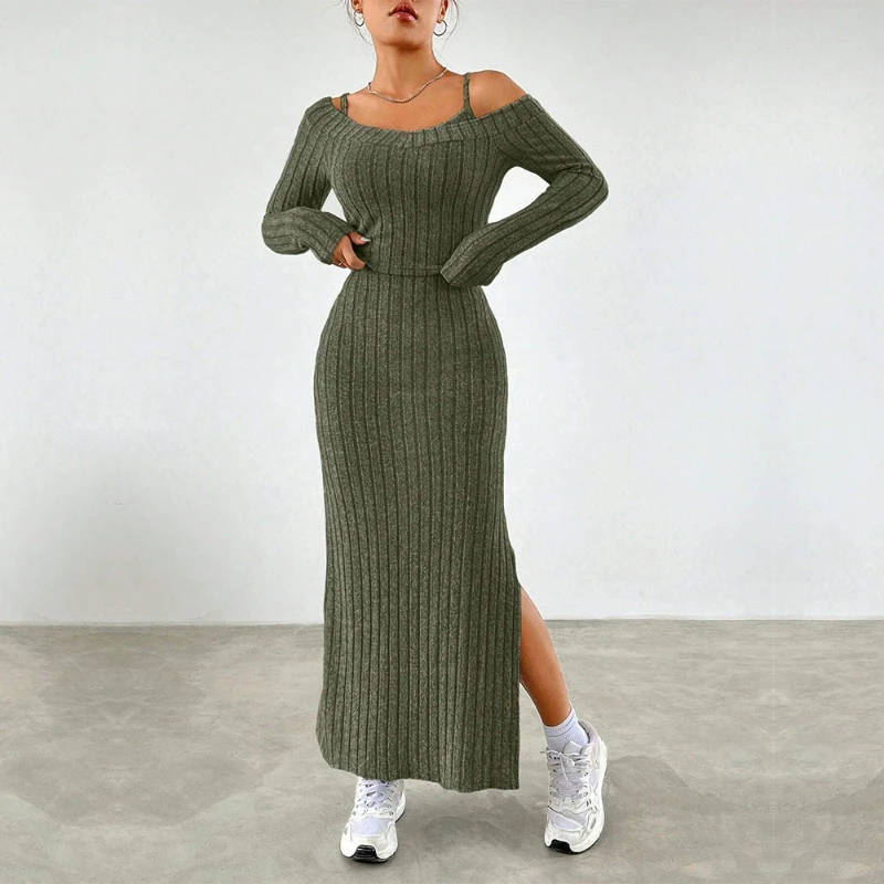 

Simple and Elegant Fashion Suit 2025 Autumn and Winter Commuter Sling Dress Women's Two-piece Suit