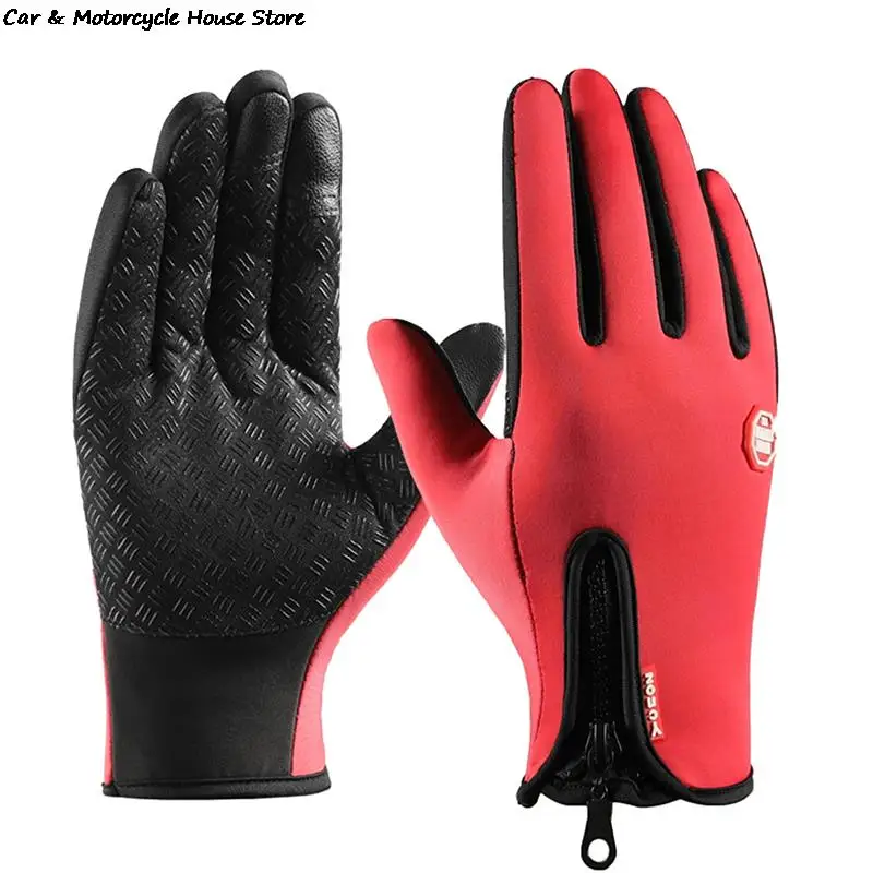 Outdoor Winter Gloves Waterproof Moto Thermal Fleece Lined Resistant Touch Screen Non-slip Motorbike Riding