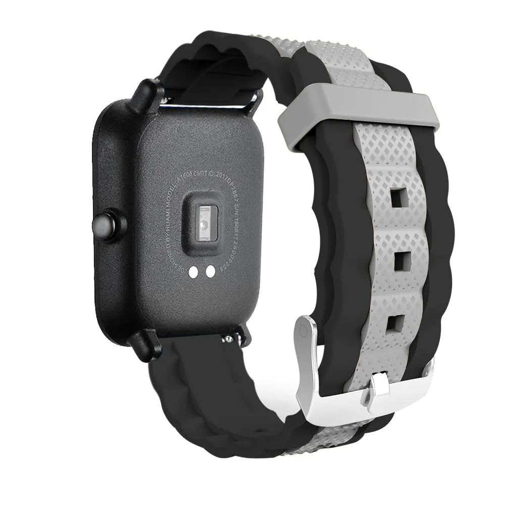 20Mm Silicone Watch Strap Breathable Flexible Eco Friendly for Men Women Sports Dating Casual Professional Use
