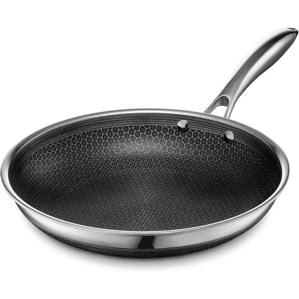 Hybrid Nonstick Frying Pan, 10-Inch, Stay-Cool Handle, Dishwasher and Oven-Safe