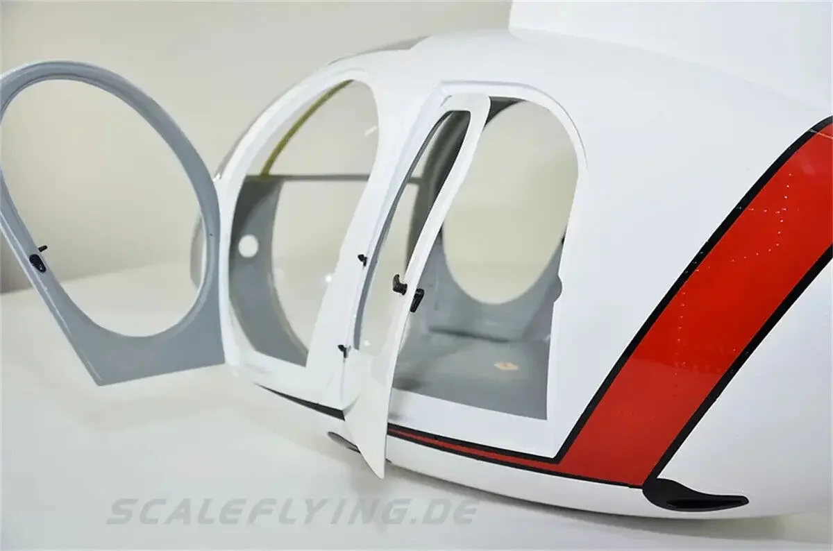 800 Size OH-6 Cayouse Helicopter Glassfiber Scale Fuselage with Mechanic RC Aircraft Hull Model Parts