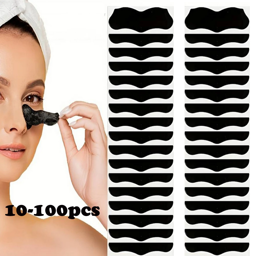 10-100pcs Nose Blackhead Remover Mask Deep Cleaning Shrink Pore Acne Treatment Mask sticker