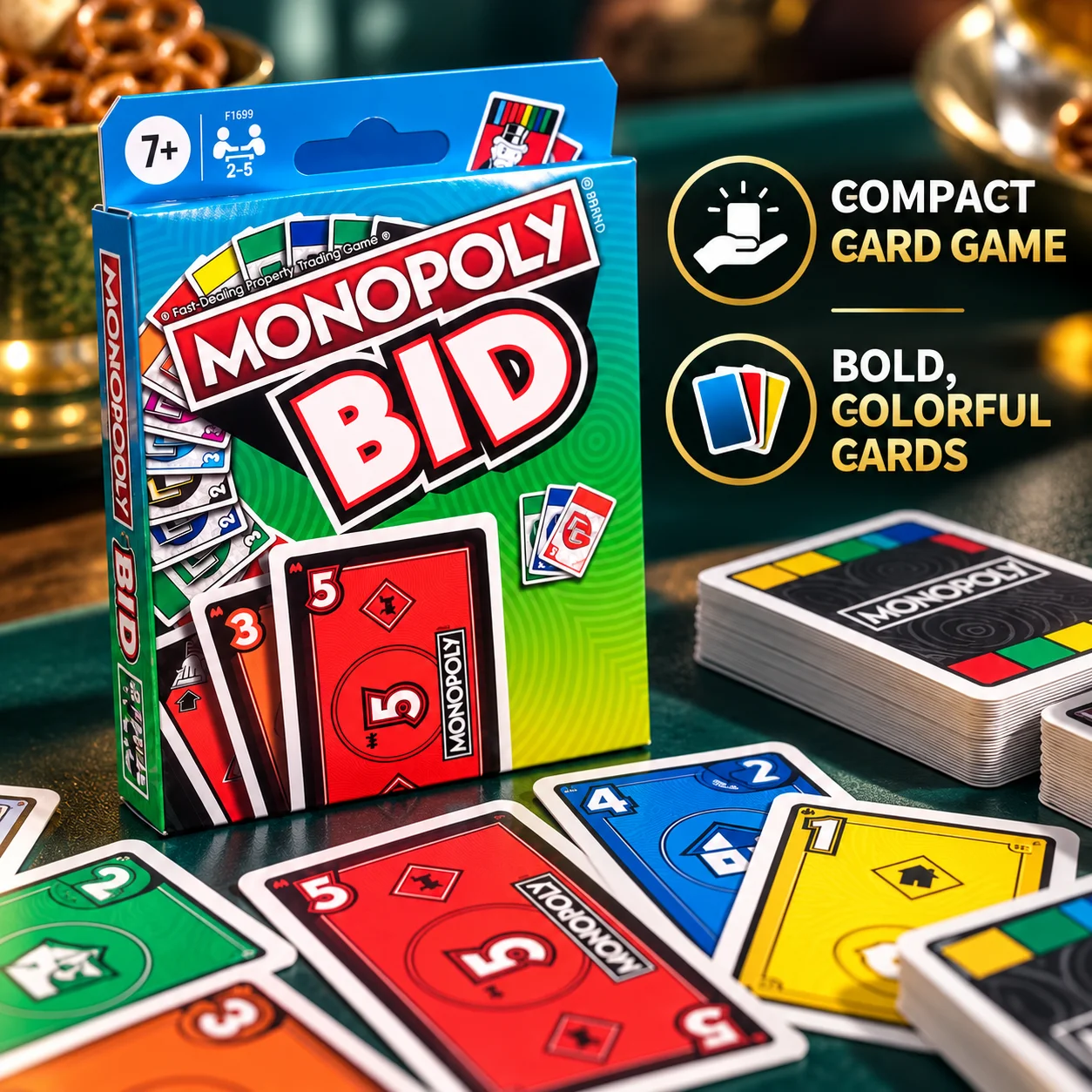 MONOPOLY BID, juego de cartas  - Hasbro Game Monopoly reseña y precio