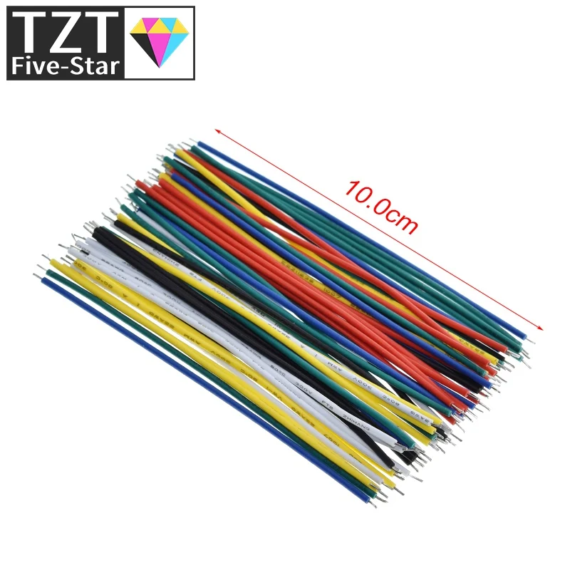 10/100PCS Tin-Plated Breadboard PCB Solder Cable 24AWG 10CM Fly Jumper Wire Cable Tin Conductor Wires 1007-24AWG Connector Wire